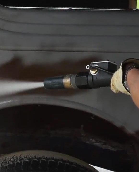 Stripping paint and corrosion with water blasting